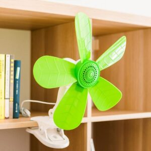 portable clip electric fan super soft wind with five leaf 12