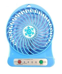 پنکه شارژِی پورتابل آبی