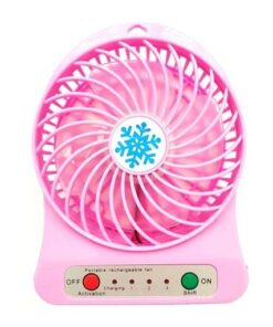 پنکه شارژِی پورتابل صورتی