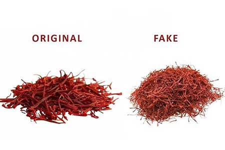 Distinguishing original saffron from fake