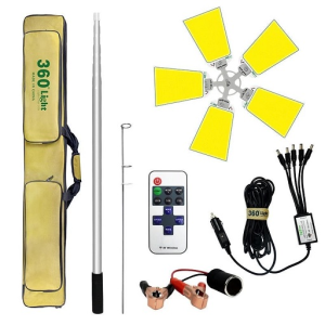 چراغ کمپینگ پایه‌دار 360 لایت مدل 5000W (فیش لایت ۵ متری)